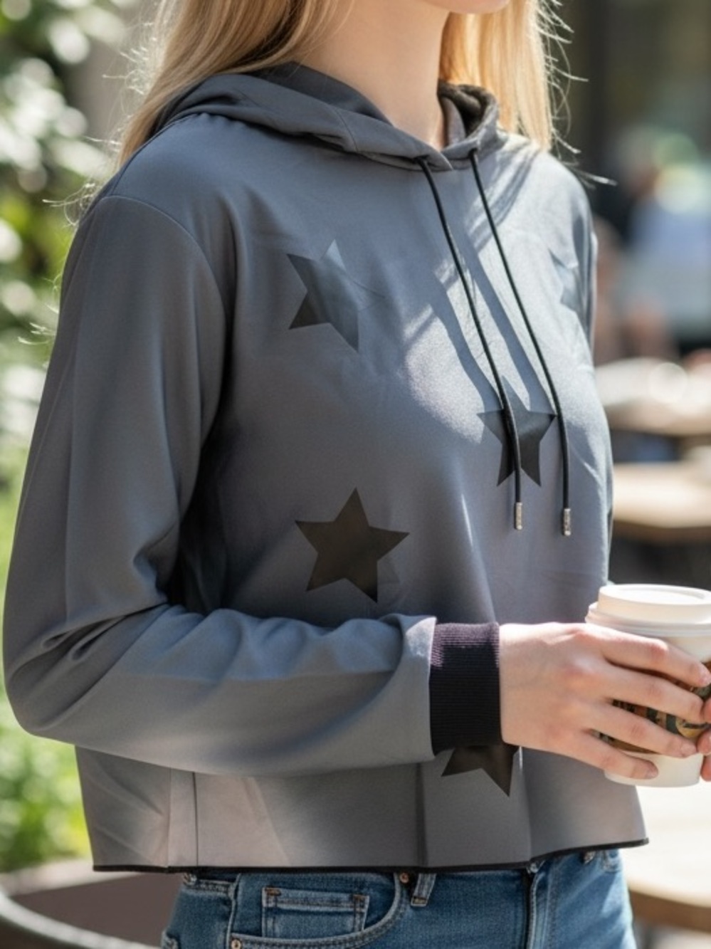 Ultracor Gray Star-Print Hoodie